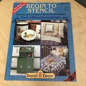 Vintage Plaid Begin to Stencil #07740 - 1980's